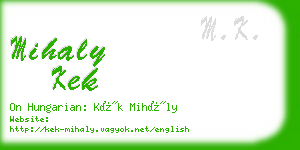 mihaly kek business card